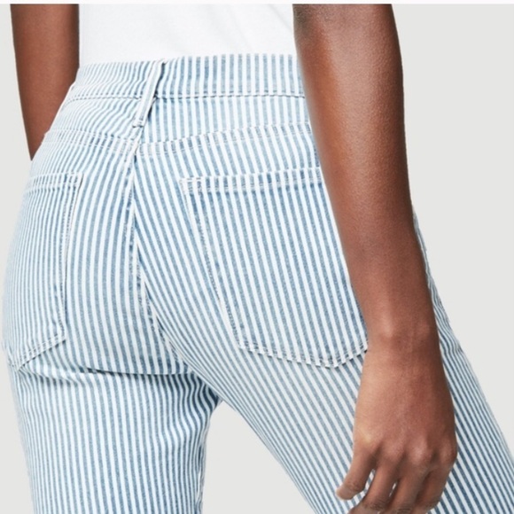 Anthropologie Pilcro Blue Striped Mid Rise Skinny - Picture 4 of 7